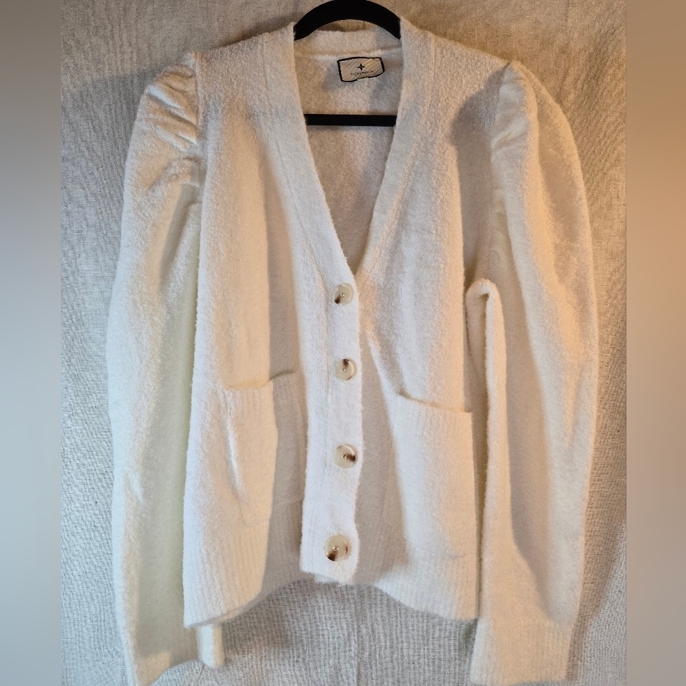 Tuckernuck Cream Button-Up Sweater